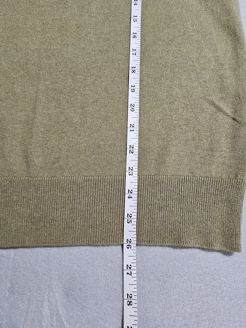 Banana Republic Luxury Blend Sweater Mens M Silk Cashmere V Neck Olive Preppy